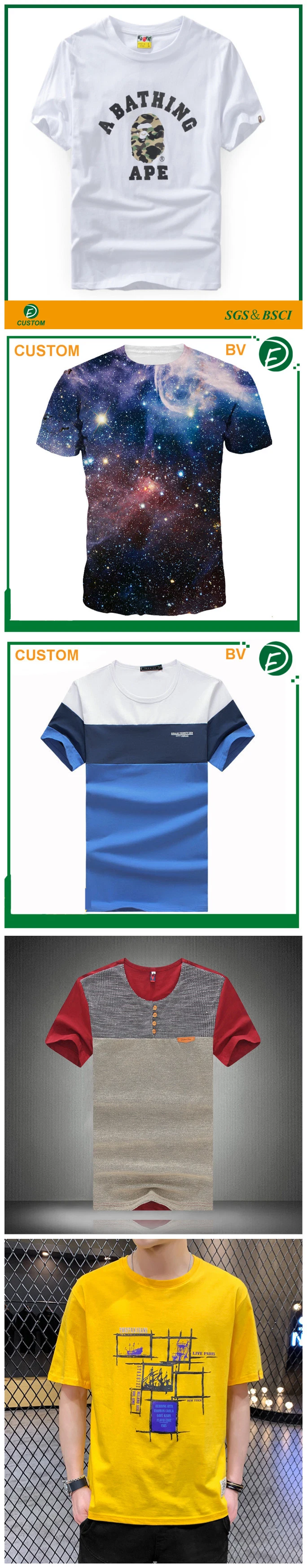 Custom Fashion Clothing/Clothes Wholesale Plain/Blank/Printing/Printed Wholesale Garment 100% Cotton/Bamboo/Polyester Men′ S Golf Tee Shirts