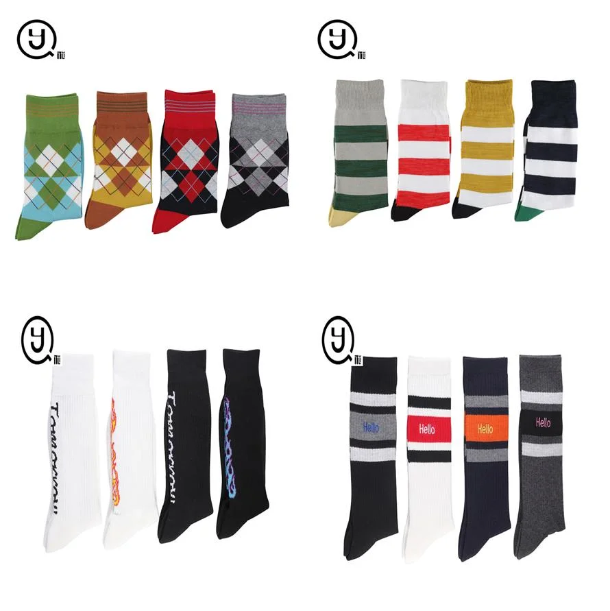 Men Socks Custom Mens Dress Wool Socks Factory OEM Manufacturer Colorful Knit Custom Logo Women and Men Casual Soc