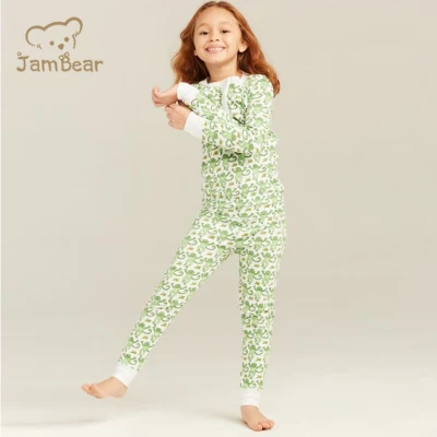 Jambear orgânico crianças pijamas crianças inverno sleep wear bebê loungewear bambu crianças pijamas personalizado bebê dormir conjunto