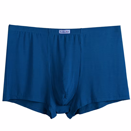 Cuecas boxer confortáveis personalizadas, cuecas de tecido de bambu vermelho, roupa íntima plus size para homens