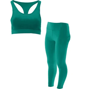 Conjunto de legging de sutiã esportivo Highfashion Active Wear para mulheres roupas de treino